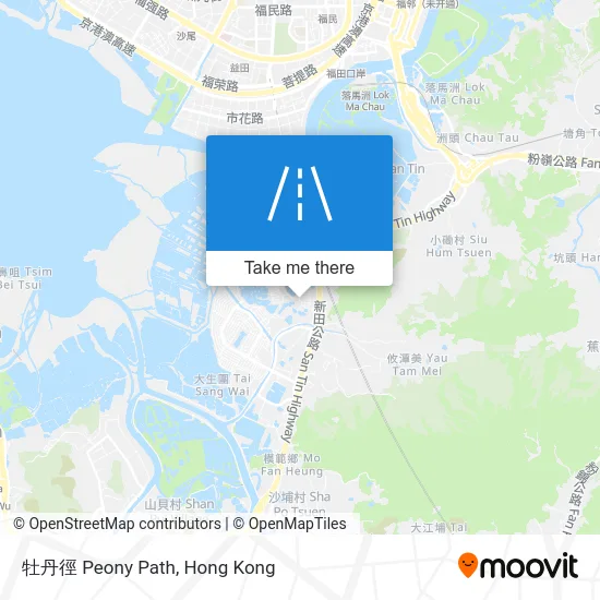 牡丹徑 Peony Path map