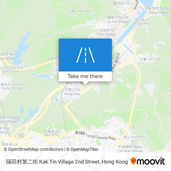 隔田村第二街 Kak Tin Village 2nd Street map