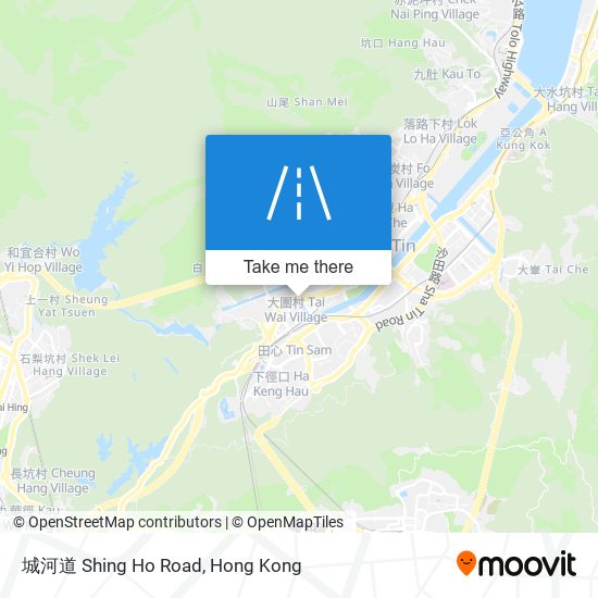 城河道 Shing Ho Road map