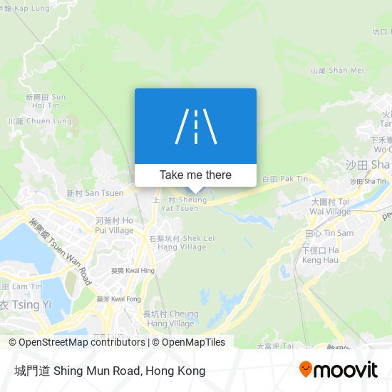城門道 Shing Mun Road map