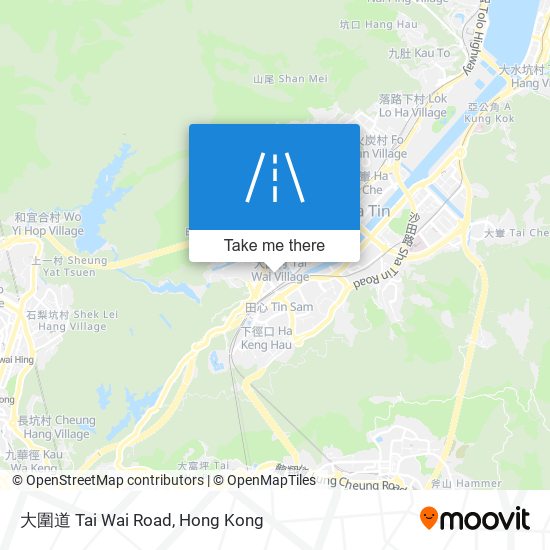大圍道 Tai Wai Road map