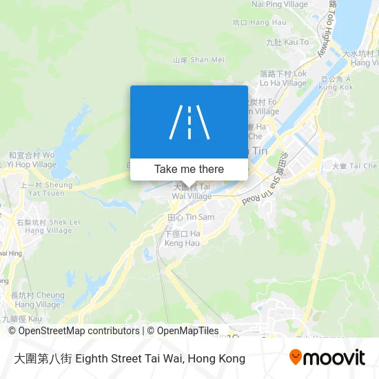 大圍第八街 Eighth Street Tai Wai map