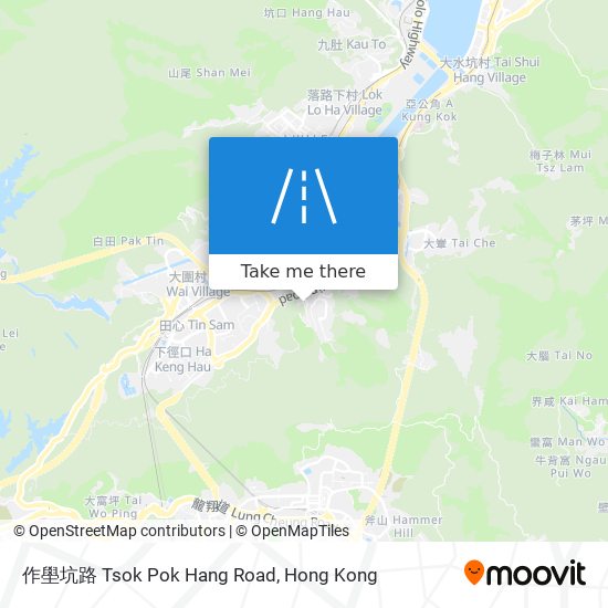 作壆坑路 Tsok Pok Hang Road map