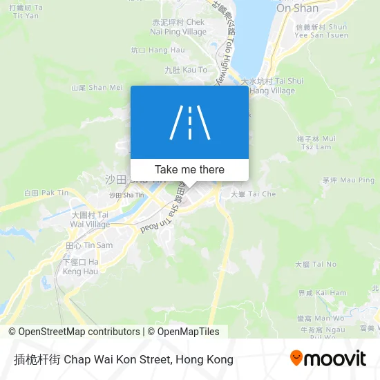插桅杆街 Chap Wai Kon Street map