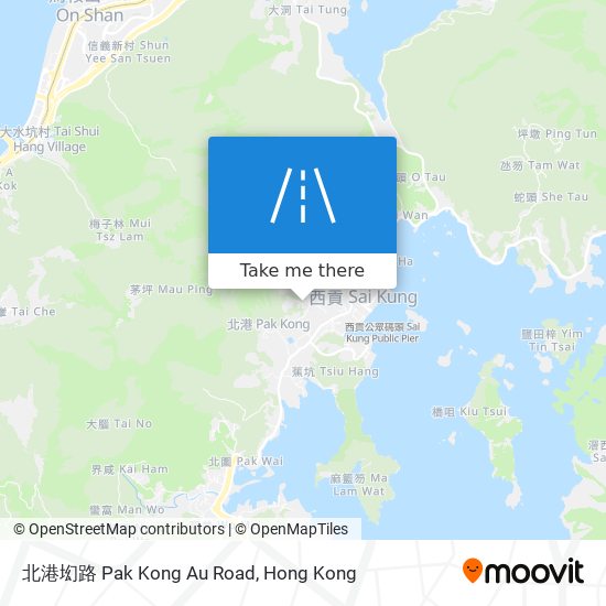 北港㘭路 Pak Kong Au Road map