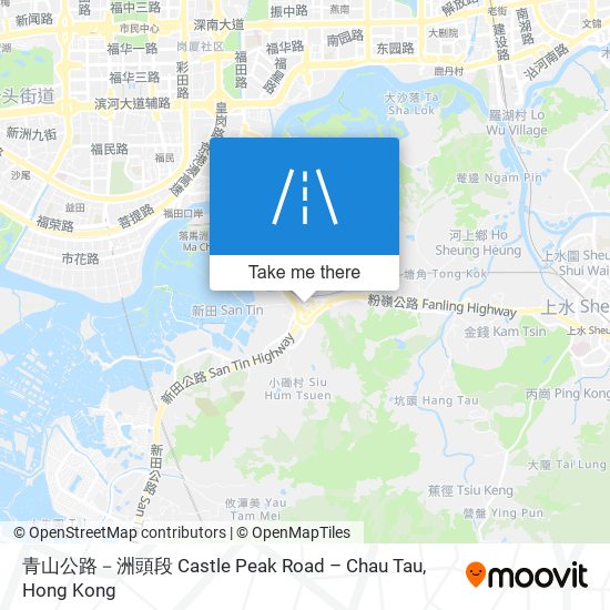 青山公路－洲頭段 Castle Peak Road – Chau Tau map