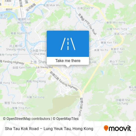 Sha Tau Kok Road – Lung Yeuk Tau map