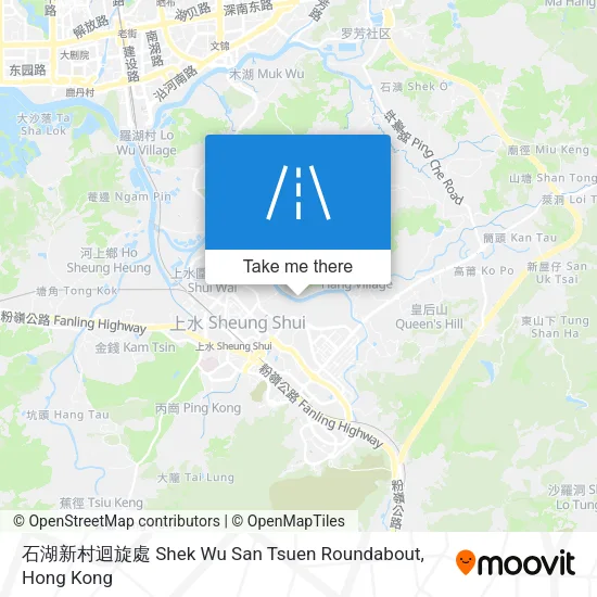 石湖新村迴旋處 Shek Wu San Tsuen Roundabout map