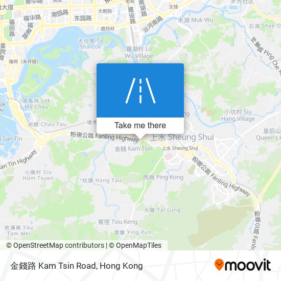 金錢路 Kam Tsin Road map