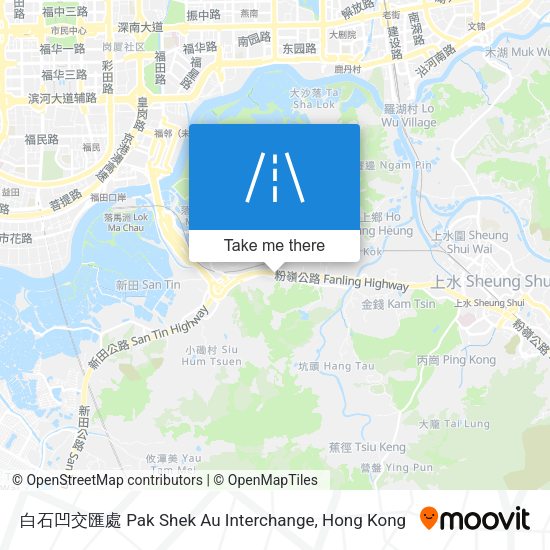 白石凹交匯處 Pak Shek Au Interchange地圖