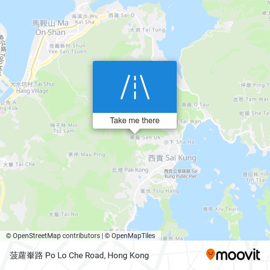 菠蘿輋路 Po Lo Che Road map