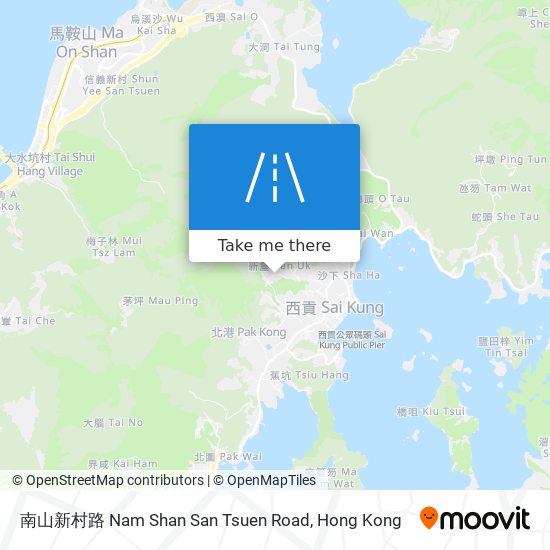 南山新村路 Nam Shan San Tsuen Road map