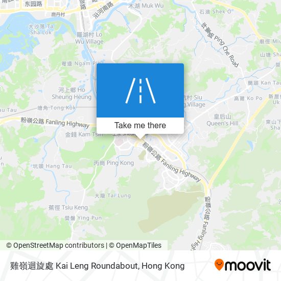 雞嶺迴旋處 Kai Leng Roundabout map