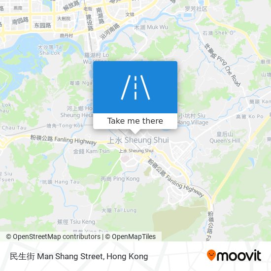民生街 Man Shang Street map