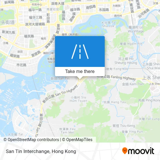 San Tin Interchange map
