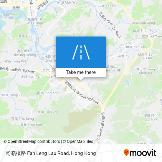 粉嶺樓路 Fan Leng Lau Road map