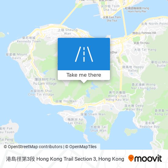 港島徑第3段 Hong Kong Trail Section 3 map