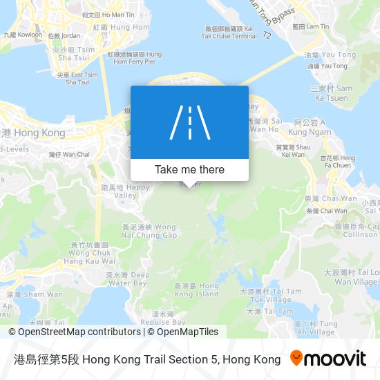 港島徑第5段 Hong Kong Trail Section 5 map