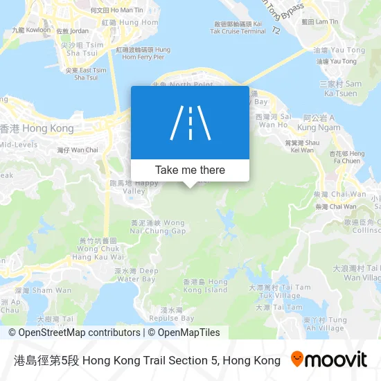 港島徑第5段 Hong Kong Trail Section 5 map