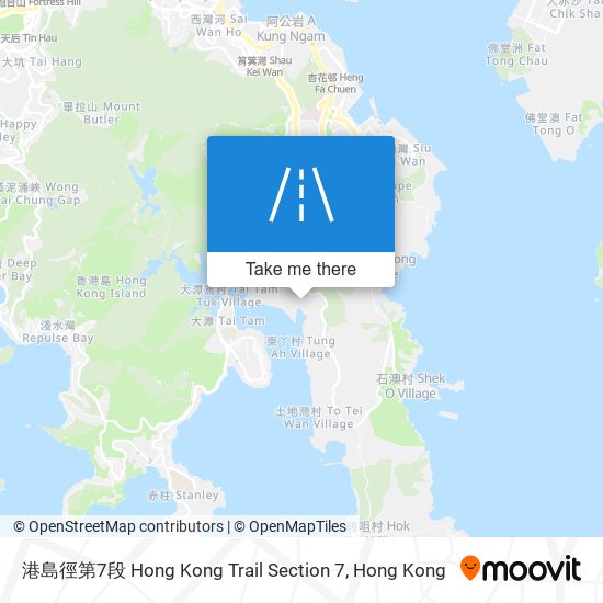 港島徑第7段 Hong Kong Trail Section 7地圖