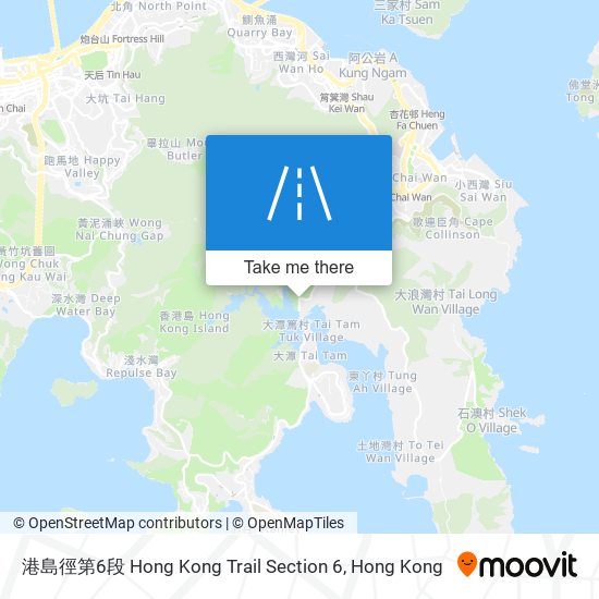 港島徑第6段 Hong Kong Trail Section 6 map