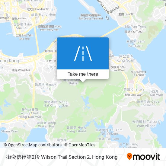 衛奕信徑第2段 Wilson Trail Section 2 map