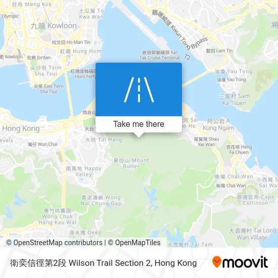 衛奕信徑第2段 Wilson Trail Section 2地圖