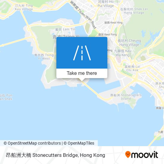 昂船洲大橋 Stonecutters Bridge map