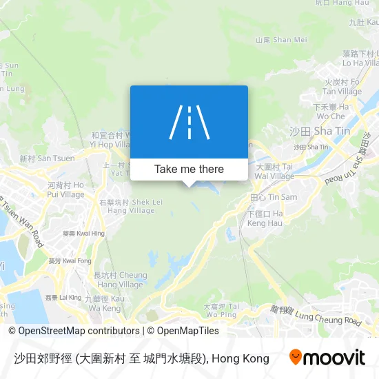 沙田郊野徑 (大圍新村 至 城門水塘段) map