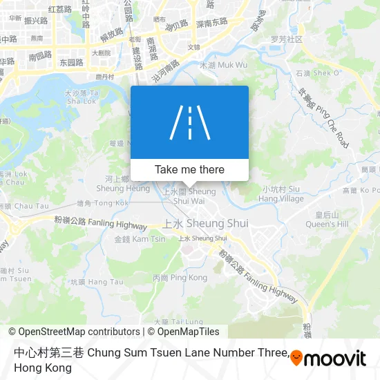 中心村第三巷 Chung Sum Tsuen Lane Number Three map