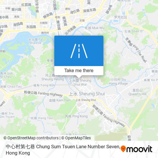 中心村第七巷 Chung Sum Tsuen Lane Number Seven map