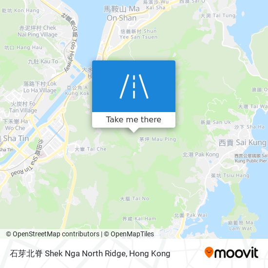 石芽北脊 Shek Nga North Ridge map