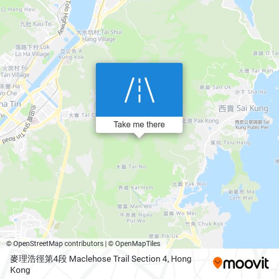 麥理浩徑第4段 Maclehose Trail Section 4地圖