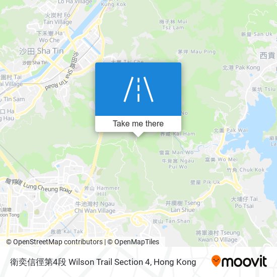 衛奕信徑第4段 Wilson Trail Section 4 map