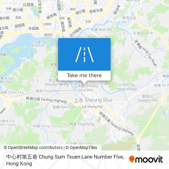 中心村第五巷 Chung Sum Tsuen Lane Number Five map