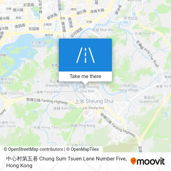 中心村第五巷 Chung Sum Tsuen Lane Number Five map