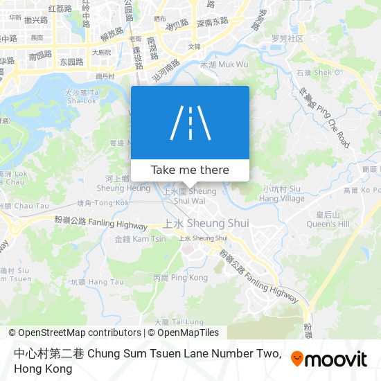 中心村第二巷 Chung Sum Tsuen Lane Number Two map