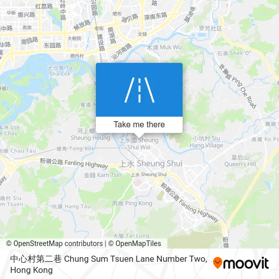 中心村第二巷 Chung Sum Tsuen Lane Number Two map