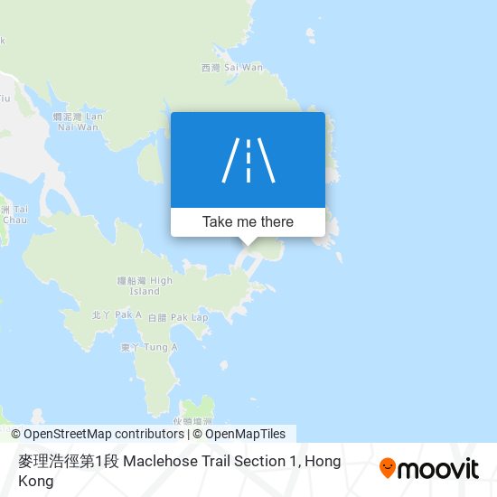 麥理浩徑第1段 Maclehose Trail Section 1 map