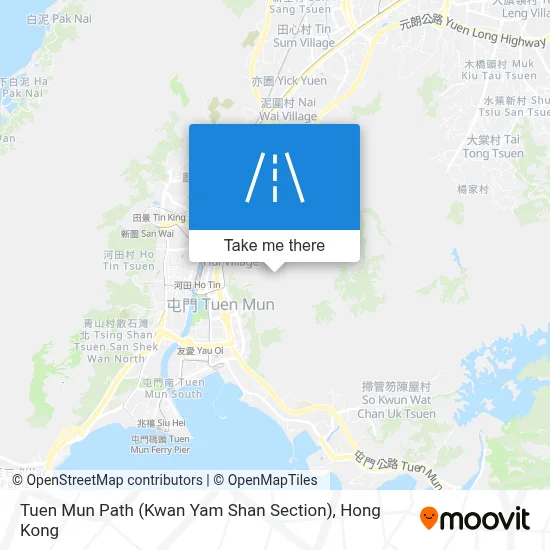 Tuen Mun Path (Kwan Yam Shan Section) map