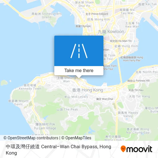 中環及灣仔繞道 Central–Wan Chai Bypass map
