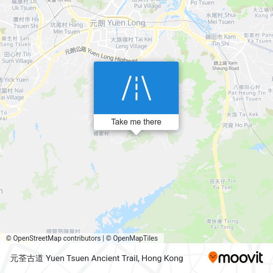 元荃古道 Yuen Tsuen Ancient Trail map