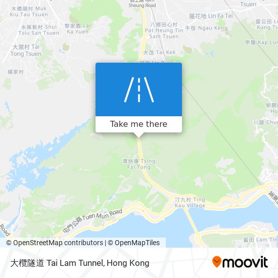 大欖隧道 Tai Lam Tunnel map