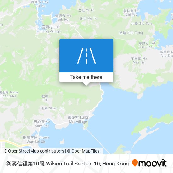 衛奕信徑第10段 Wilson Trail Section 10 map