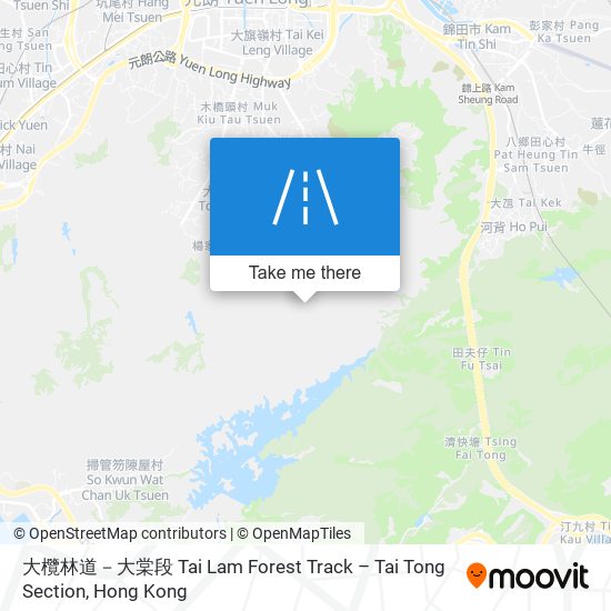 大欖林道－大棠段 Tai Lam Forest Track – Tai Tong Section map