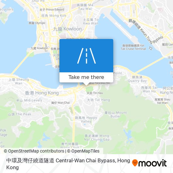 中環及灣仔繞道隧道 Central-Wan Chai Bypass map
