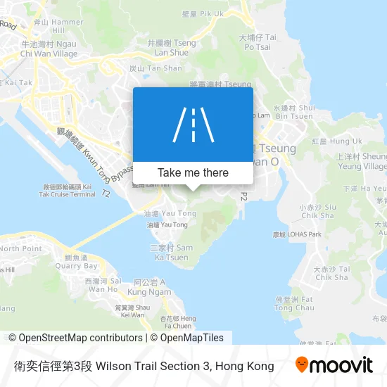 衛奕信徑第3段 Wilson Trail Section 3 map