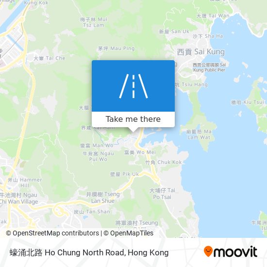 蠔涌北路 Ho Chung North Road map