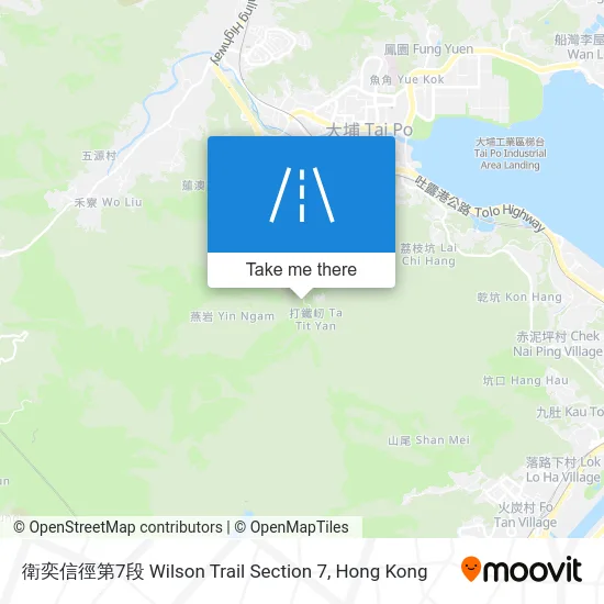 衛奕信徑第7段 Wilson Trail Section 7 map