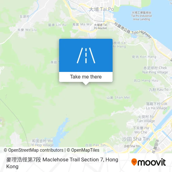 麥理浩徑第7段 Maclehose Trail Section 7 map